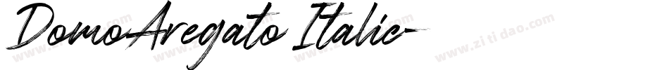 DomoAregato Italic字体转换